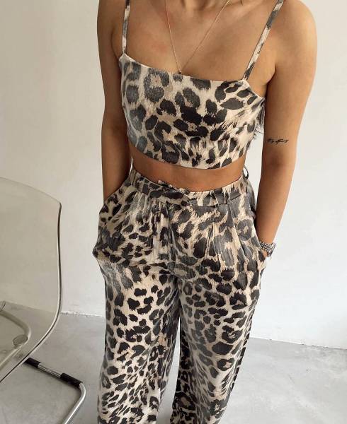 Crop Top- Animal Print