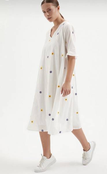 Little Flower Dress - Ecru