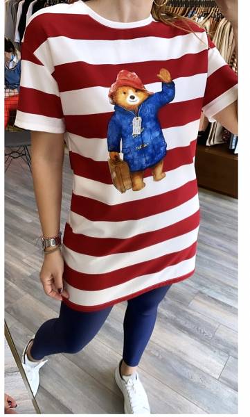 Oversized Tshirt με τύπωμα "Paddington Bear"